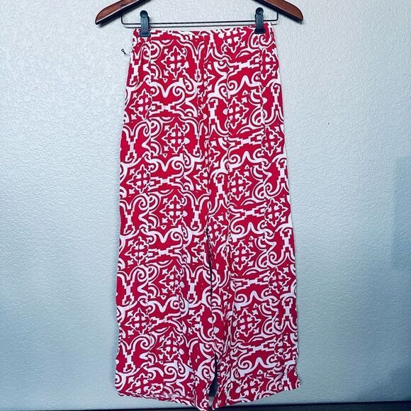 Coral Pink Joyous & Free Palazzo Cropped Pants S - Picture 2 of 4